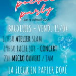 la fleur en papier doré - concert et slam Lucie Joy Bruxelles